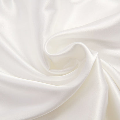 Dames satijnen zomerpyjama • Pyjama-set voor thuis • Nachtkleding met lange mouwen • Nachtpak • Lichtroze ice-silk of wit • Damespyjama